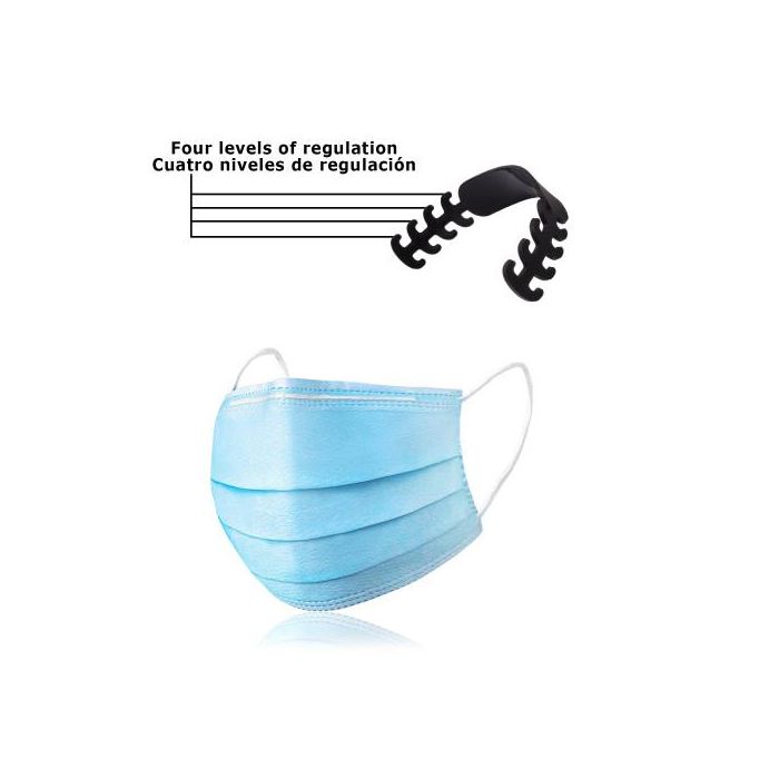 Trasnuca Plástico Negro DAM ED0050C00 - Soporte para Mascarilla 1