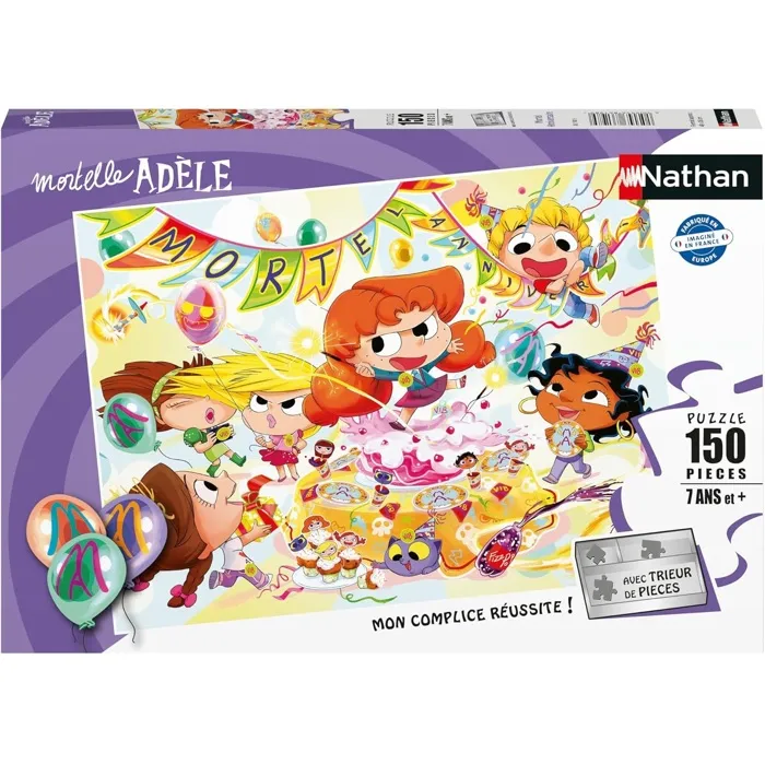 Nathan Puzzle Mortelle Adele 1696547212600 para Niños - Dibujos Animados y Cómics - 150 Piezas 1 Nathan Puzzle Mortelle Adele 1696547212600 para Niños - Dibujos Animados y Cómics - 150 Piezas 1