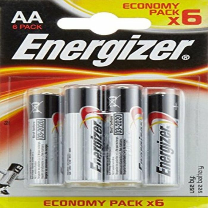 Pilas Alcalinas Energizer E300132800 AA LR6 9 V Pilas Alcalinas Energizer E300132800 AA LR6 9 V