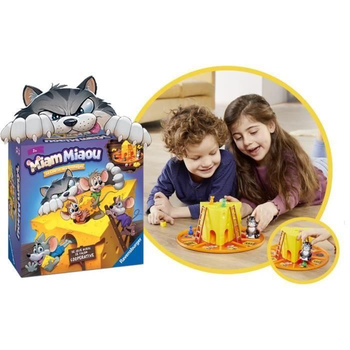 Ravensburger Miam Miaou La Carrera del Queso - Juego de Mesa Infantil - 2-4 Jugadores - 3 Niveles de Dificultad - A partir de 3 Años 2 Ravensburger Miam Miaou La Carrera del Queso - Juego de Mesa Infantil - 2-4 Jugadores - 3 Niveles de Dificultad - A partir de 3 Años 2