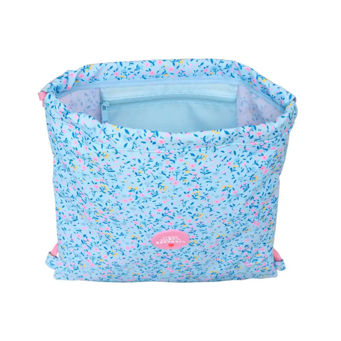 Bolsa Mochila con Cuerdas Vicky Martín Berrocal Paraíso Azul Rosa 35 x 40 x 1 cm 3 Bolsa Mochila con Cuerdas Vicky Martín Berrocal Paraíso Azul Rosa 35 x 40 x 1 cm 3