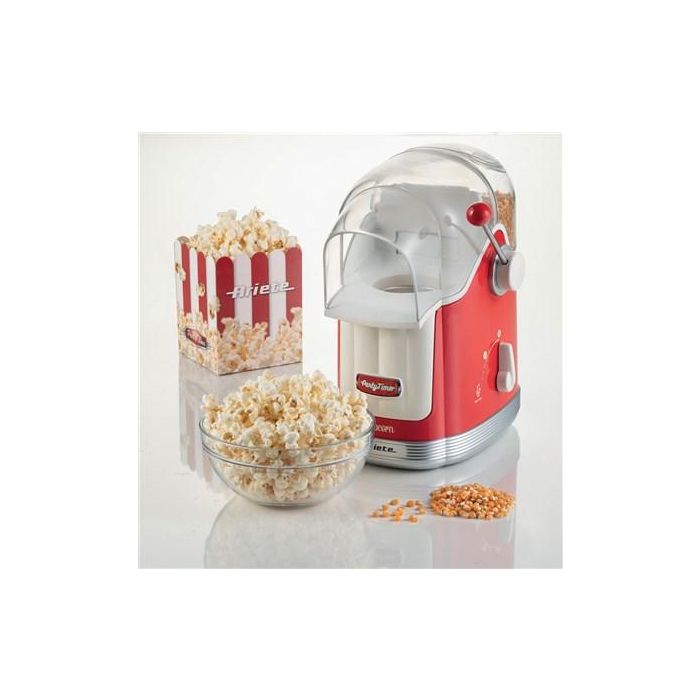 Ariete 2958/00 Máquina de Palomitas Party Time Roja Diseño Retro Años 50 Ideal para Snacks Naturales y Libres de Grasas 3