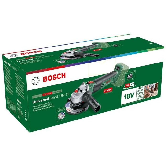 Bosch AUC4053423237337 Amoladora angular UniversalGrind 18V-75 125 mm 3