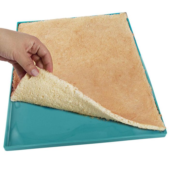 Lily Cook Juego 3 Piezas Molde Semicírculo Noel, Molde 30cm Acero Inox, Placa Bizcocho Silicona 27x27cm, Espátula 2