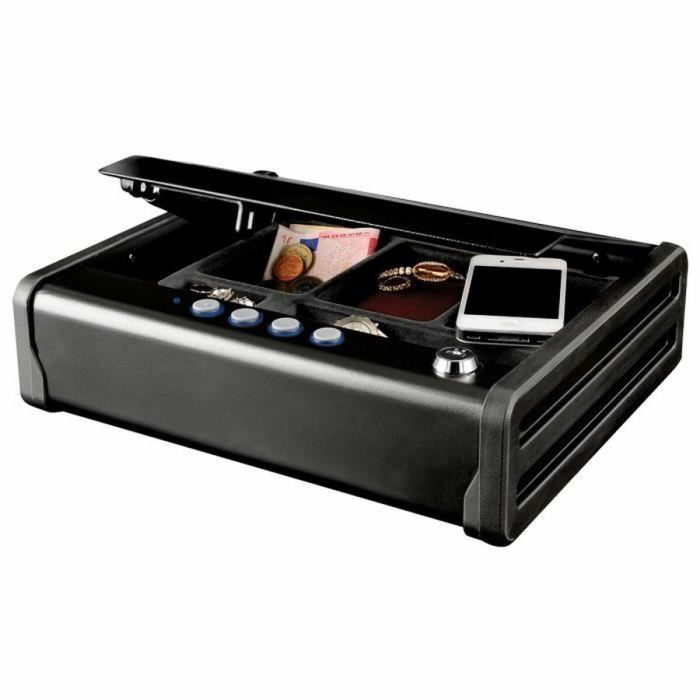 Master Lock Caja fuerte compacta de alta seguridad, apertura dual: código electrónico y llave, Acero 2.3 L 2