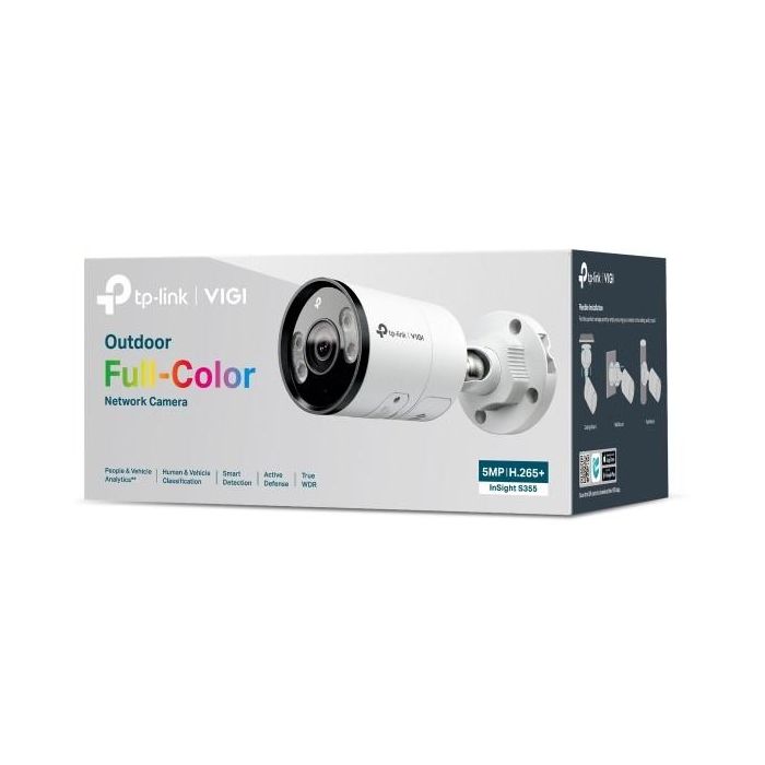 TP-Link Omada InSight S355(6mm) Cámara IP Bullet Exterior 5MP, Visión Nocturna, IP67, PoE, Detección de Movimiento 3