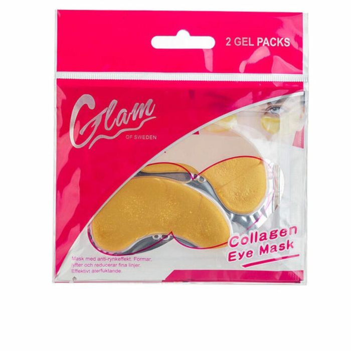 Glam Of Sweden Mask Gold Eye Mascarilla Contorno de Ojos Hidratante con Colágeno y Hidrogel Anti-edad Lifting 8 Unidades x 2g