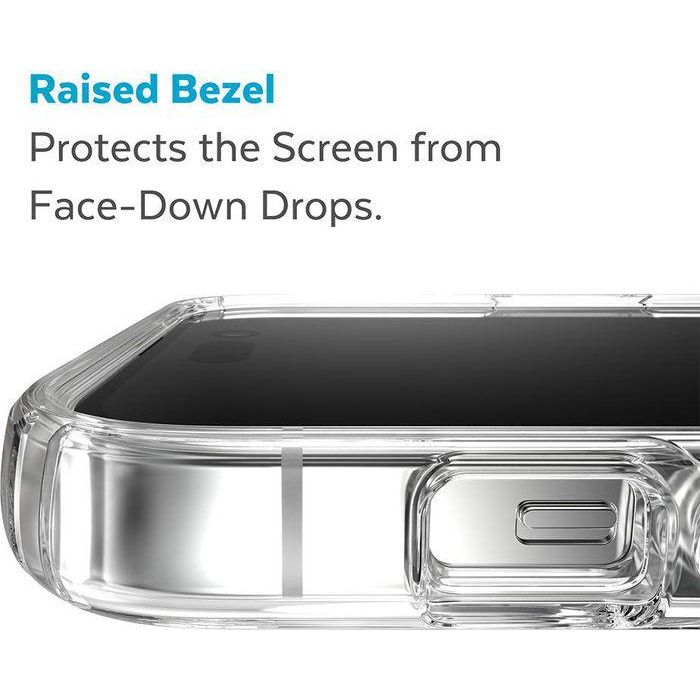 Speck Presidio Perfect Clear Funda MagSafe Transparente para iPhone 14 Pro Max con Protección Caídas 4m y Antimicrobiana 4