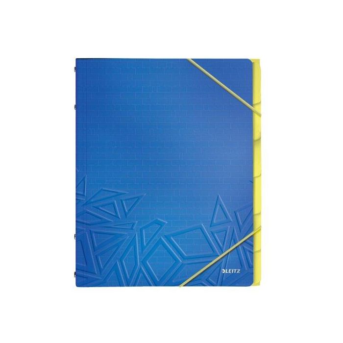 Carpeta Clasificadora Leitz Urban Chic A4 Pp 6 Separad.Con Goma Azul 4 unidades