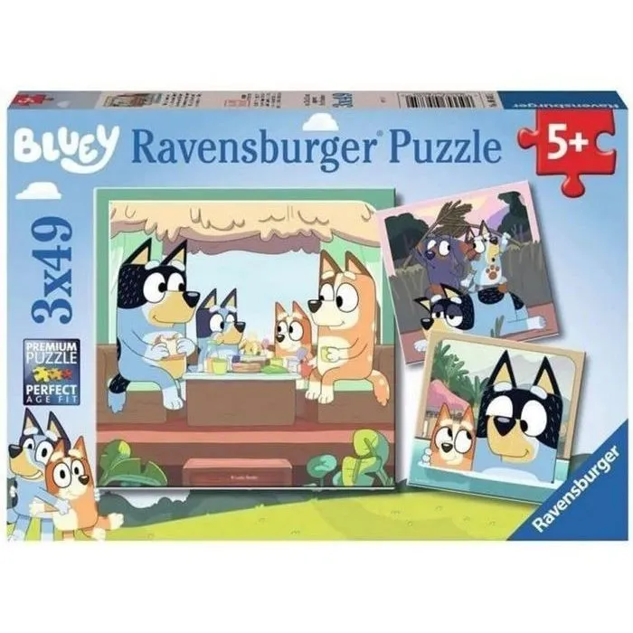 Ravensburger Puzzle Bluey 3x49 Piezas 1 Ravensburger Puzzle Bluey 3x49 Piezas 1