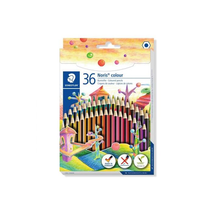 Staedtler Lápices de Colores Upcycled Wood Ecológico 36 Colores en Caja de Cartón 1