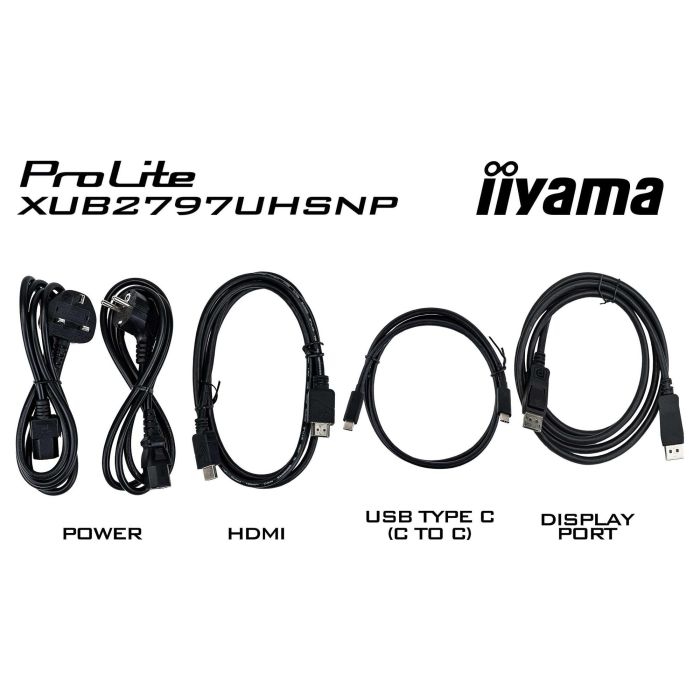 Iiyama ProLite XUB2797UHSNP-B1 68,5cm/27" 4K UHD IPS 4ms 60Hz HDMI DP USB-C KVM 2 Altavoces Pivot Negro