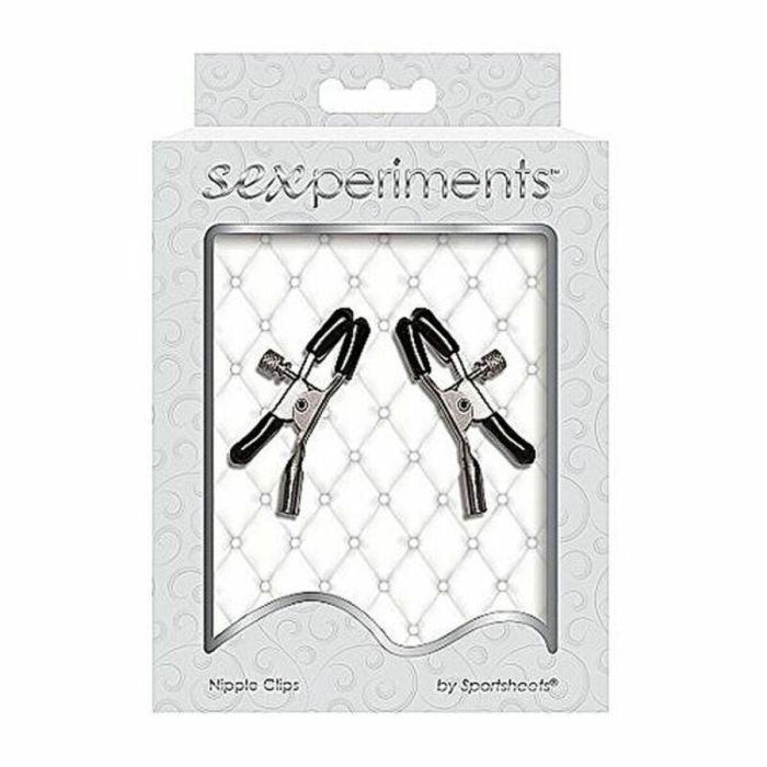 Clips para Pezones Sportsheets SS510-85 Negro/Plateado 1 Clips para Pezones Sportsheets SS510-85 Negro/Plateado 1