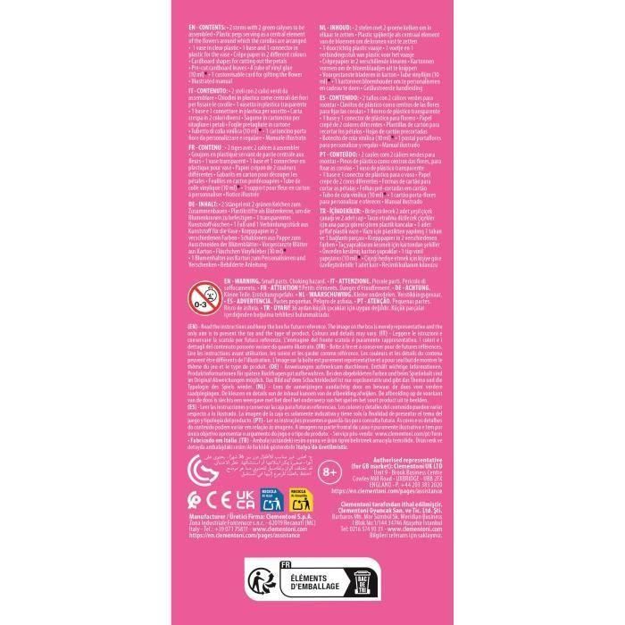 Clementoni CLE8005125188772 Crea tus flores Rosa 5