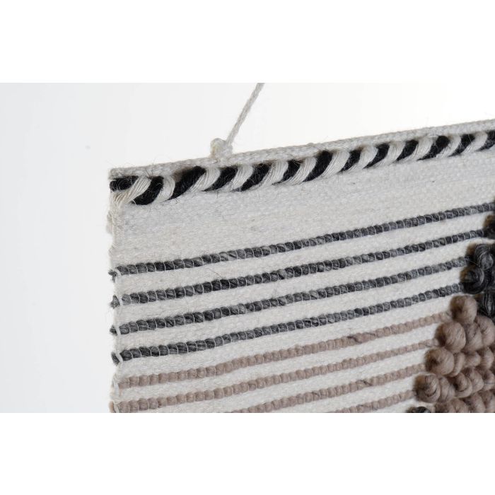 DKD Home Decor Tapiz Boho de Yute, Lana y Algodón Multicolor 110 x 46 cm con Flecos 1 DKD Home Decor Tapiz Boho de Yute, Lana y Algodón Multicolor 110 x 46 cm con Flecos 1