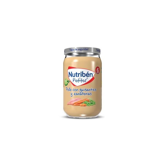 Nutriben Potito de Pollo, Guisantes y Zanahoria 235gr