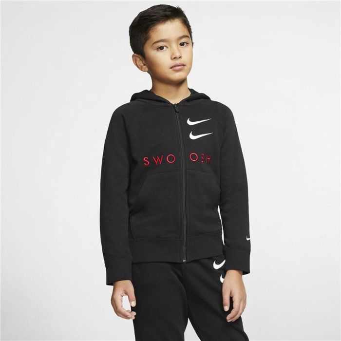 Chaqueta Deportiva para Niños Nike Swoosh Negro