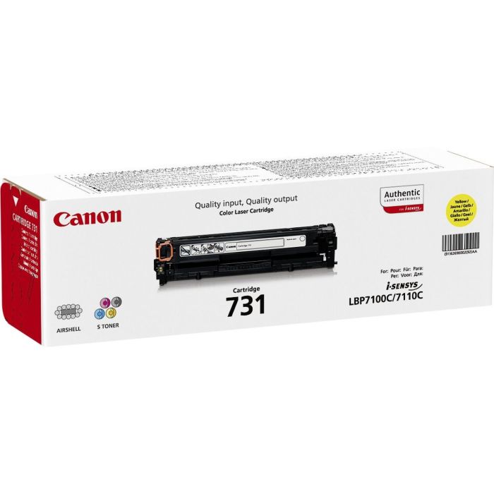 Canon Tóner Amarillo Cartucho 731 Y 1.500 páginas para i-SENSYS LBP7100CN / LBP7110CW 1 Canon Tóner Amarillo Cartucho 731 Y 1.500 páginas para i-SENSYS LBP7100CN / LBP7110CW 1