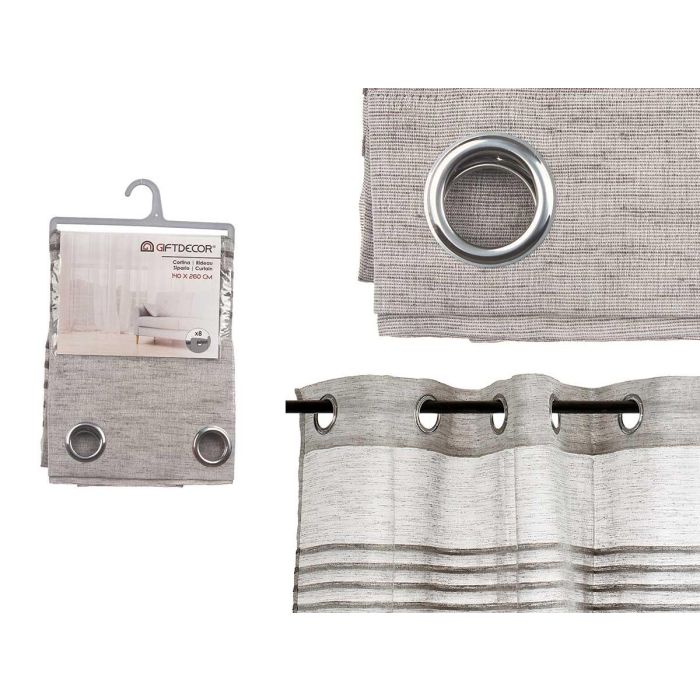 Cortina Rayas Plegadas Gris Oscuro Giftdecor 26X42CM (6 Unidades) Cortina Rayas Plegadas Gris Oscuro Giftdecor 26X42CM (6 Unidades)
