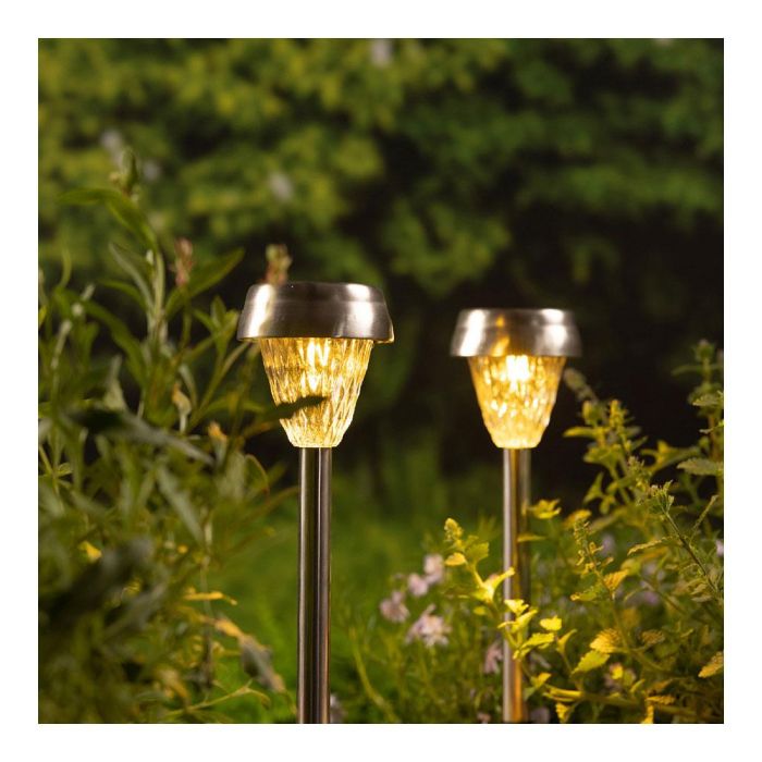Lumineo Baliza inox luz cálida 24 x 8 cm, pack de 4 unidades 2