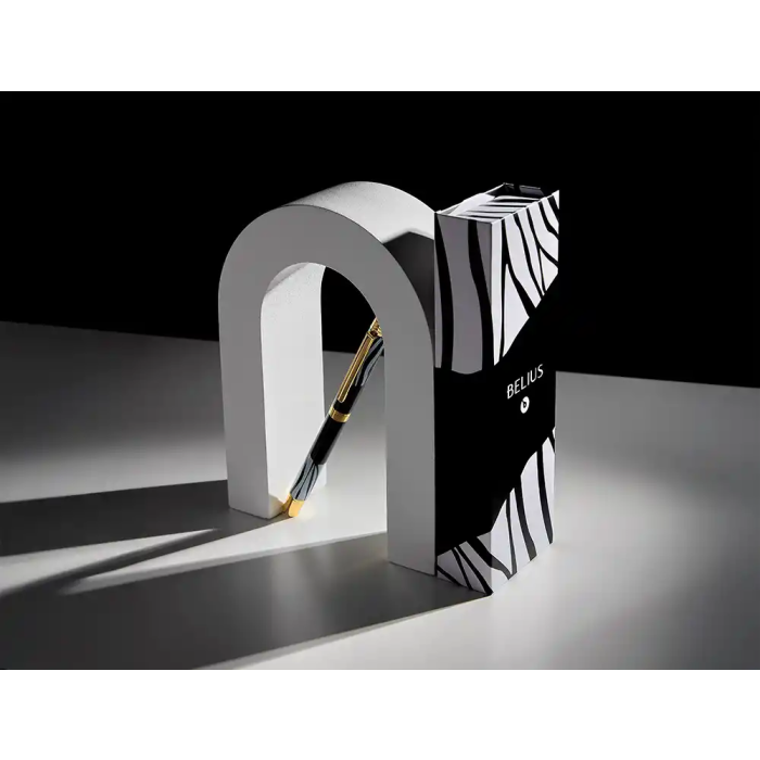 Belius Dualita Bolígrafo Cuerpo Blanco Tinta Azul Diseño Elegante Contemporáneo 1 mm 10