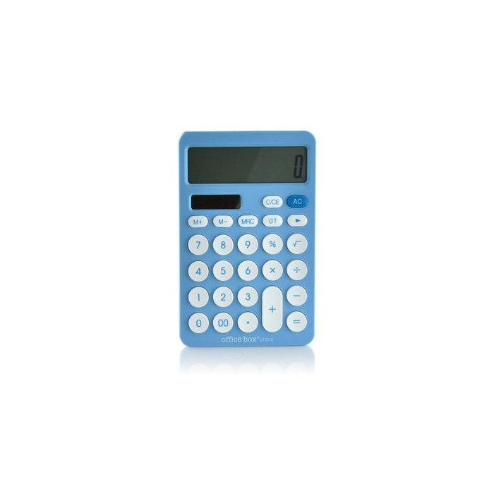 Calculadora Sobremesa Office Box Dual Power 12 Digitos Azul