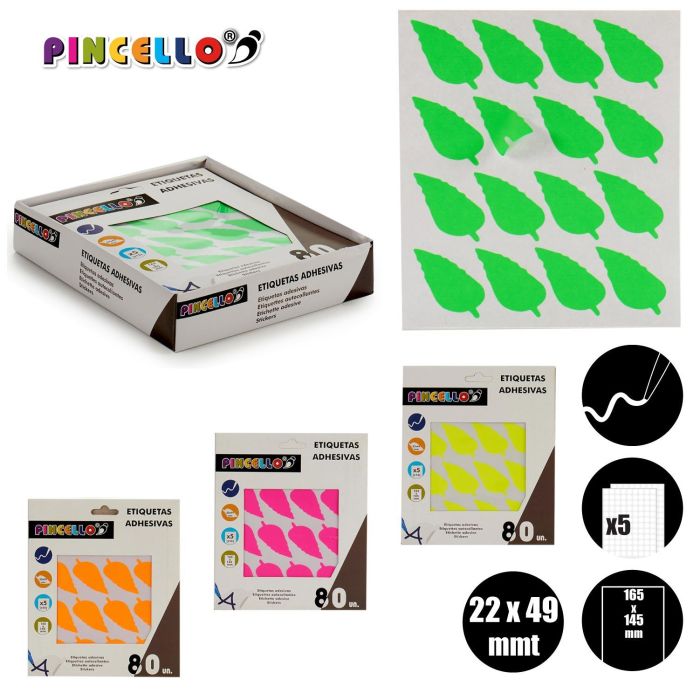 Etiquetas Adhesivas 22X49Mm Hojas Surtidos 5P Pincello (120 Unidades) 3 Etiquetas Adhesivas 22X49Mm Hojas Surtidos 5P Pincello (120 Unidades) 3