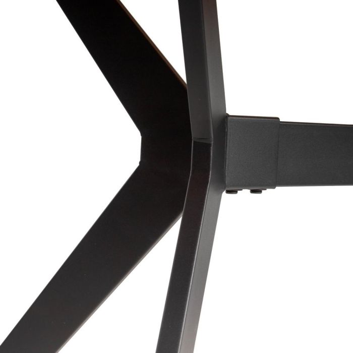 Mesa Comedor Marrón-Negro Dm-Metal 180 X 90 X 76 cm