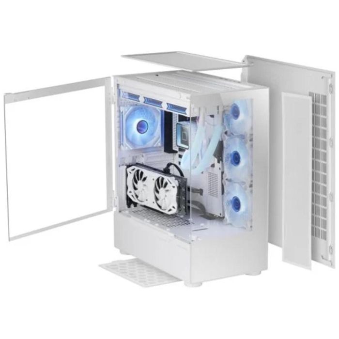 Mars Gaming MCULT Caja Ordenador Torre PC ATX EATX micro ATX Mini-ITX Blanca con Paneles de Vidrio Templado 2