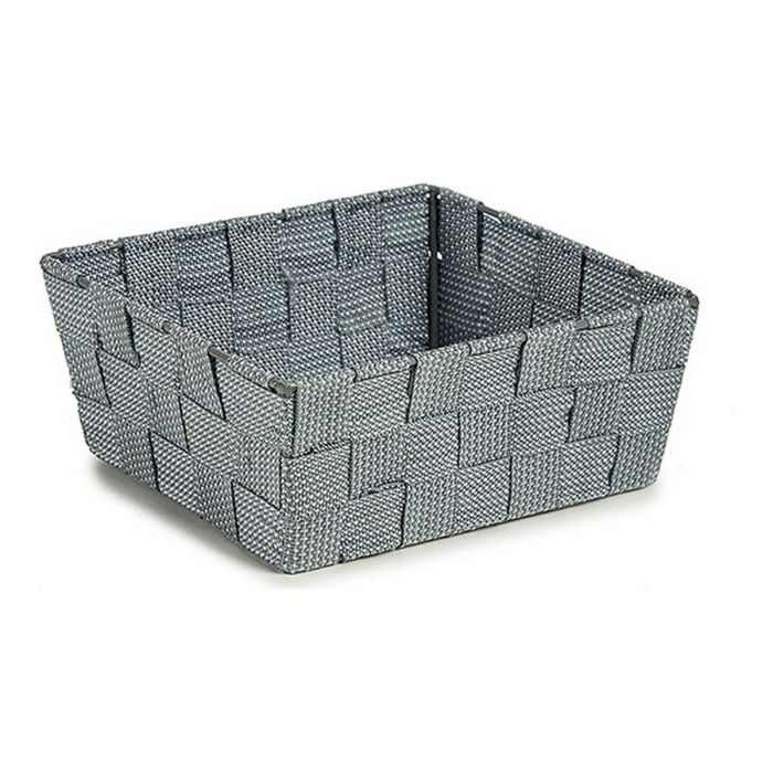 Cesta Kipit A3-6929A9 Gris Tela Trenzada 18 x 8 x 21 cm