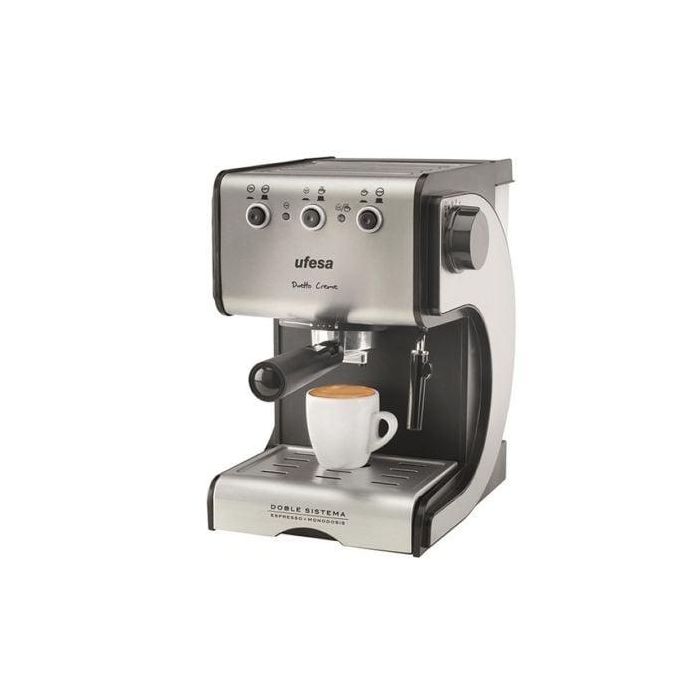 CAFETERA UFESA CE7141 - 1050W - DEPOSITO 1.5L - BOMBA 15 BAR - CAFÉ MOLIDO/MONODOSIS - VAPORIZADOR - 2 FILTROS BAR CREAM CAFETERA UFESA CE7141 - 1050W - DEPOSITO 1.5L - BOMBA 15 BAR - CAFÉ MOLIDO/MONODOSIS - VAPORIZADOR - 2 FILTROS BAR CREAM