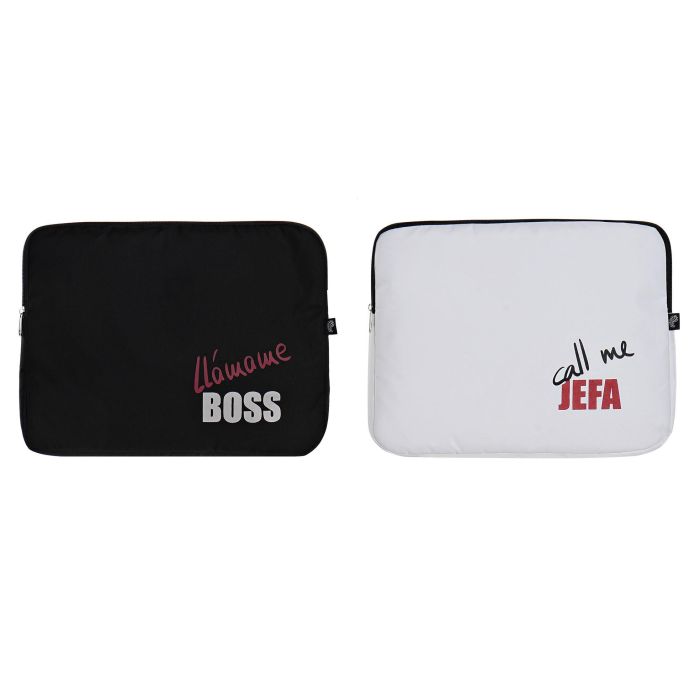 Funda Ipad Moderno DKD Home Decor Blanco Negro 2 x 28 x 36 cm (12 Unidades) Funda Ipad Moderno DKD Home Decor Blanco Negro 2 x 28 x 36 cm (12 Unidades)