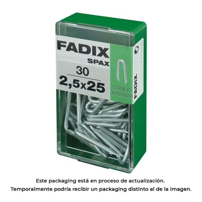 Fadix 10920334 Grampillones Cinc 2,5x25mm Caja 30 Unidades 0 Fadix 10920334 Grampillones Cinc 2,5x25mm Caja 30 Unidades 0