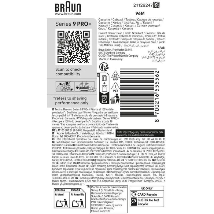 Cabezal de Recambio Braun 96M 2