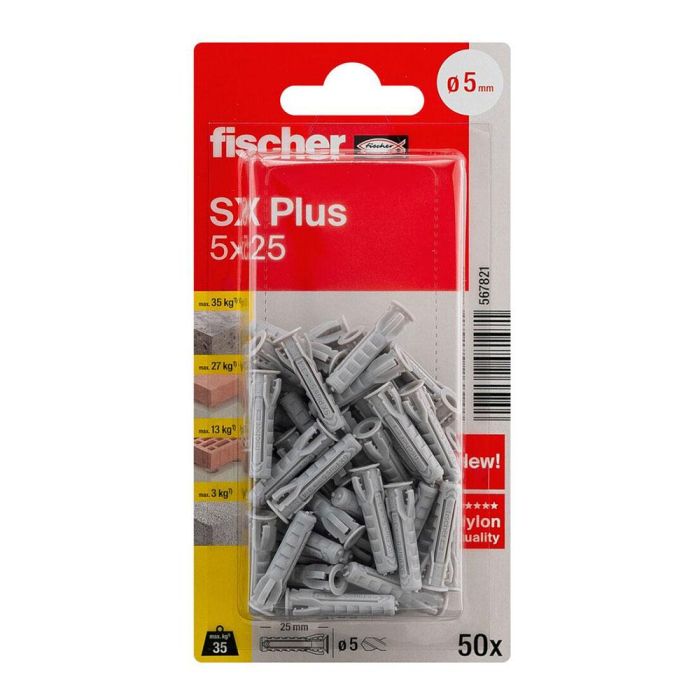 Blister taco fischer sx plus ø5x25mm k nv 50 unid. 567821