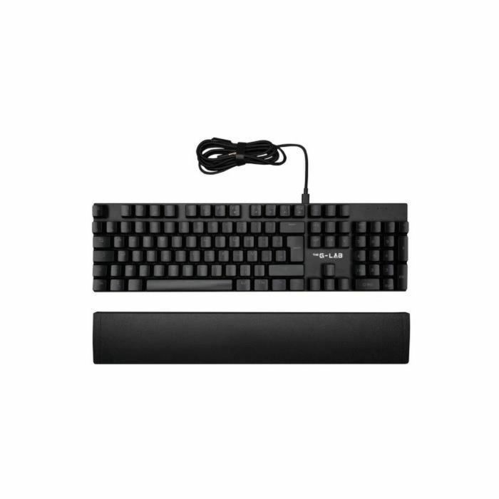 The G-Lab GLA3760162067545 Teclado Mecánico para Juegos Keyz Carbon con Retroiluminación, Interruptores Azules y Reposamuñecas (FR) 0 The G-Lab GLA3760162067545 Teclado Mecánico para Juegos Keyz Carbon con Retroiluminación, Interruptores Azules y Reposamuñecas (FR) 0