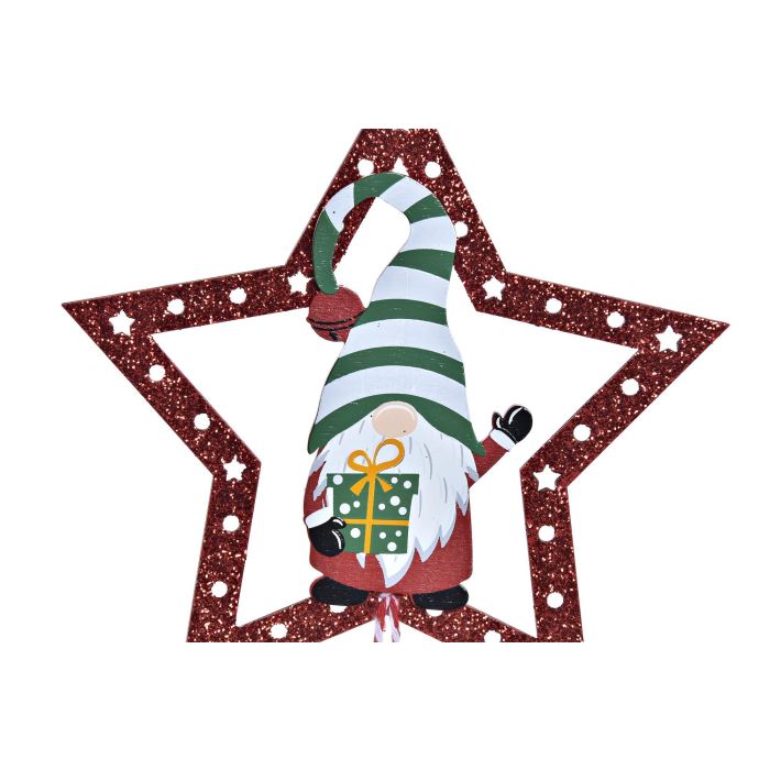 DKD Home Decor Colgante Decoración Navidad Tradicional Estrella Rojo y Verde de MDF y Purpurina (Pack de 24 Unidades) 1 DKD Home Decor Colgante Decoración Navidad Tradicional Estrella Rojo y Verde de MDF y Purpurina (Pack de 24 Unidades) 1