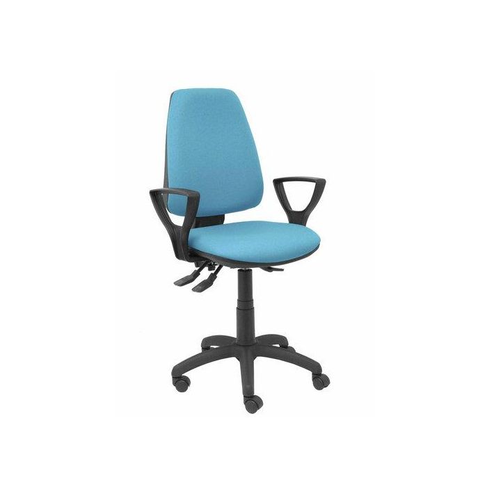 Silla Piqueras Y Crespo Elche S Brazos Fijos Mecanismo Asincro De Doble Maneta Gran Confortabilidad Regulable En Altura Ruedas Nylon Asiento Y Respaldo Tapizado Bali Azul Cielo