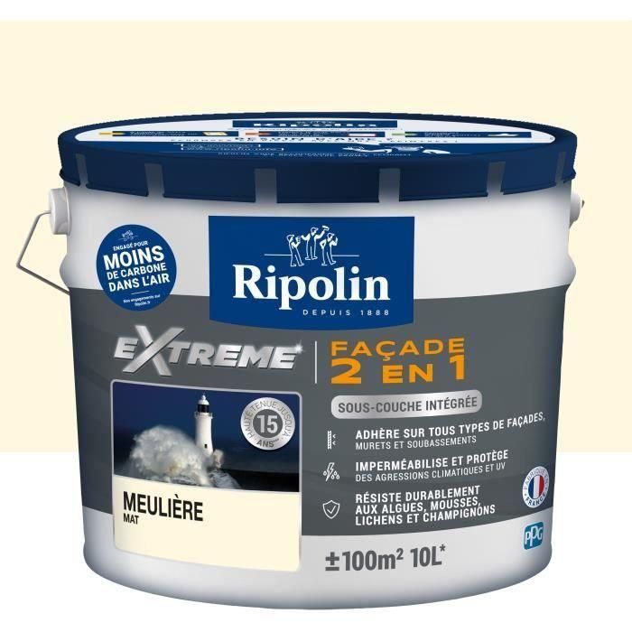 RIPOLIN Pintura para fachadas tono Meuliere 10L