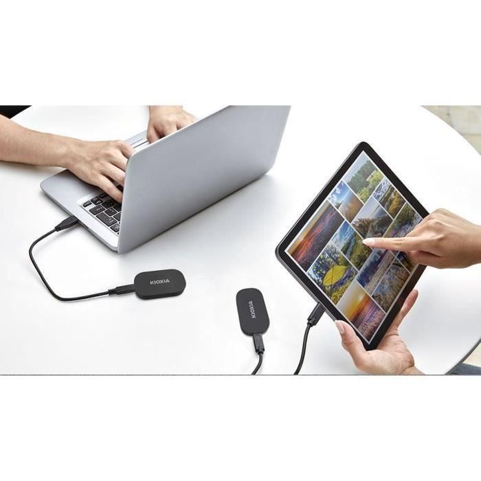 Kioxia KIO4582563859616 Disco duro externo SSD portátil EXCERIA Plus G2 500 GB USB 3.2 Gen 2 / USB 3.2 Gen 1 / USB 2.0 1