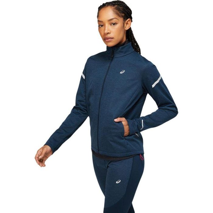 Chaqueta Deportiva para Mujer Asics Lite-Show W Azul marino Chaqueta Deportiva para Mujer Asics Lite-Show W Azul marino