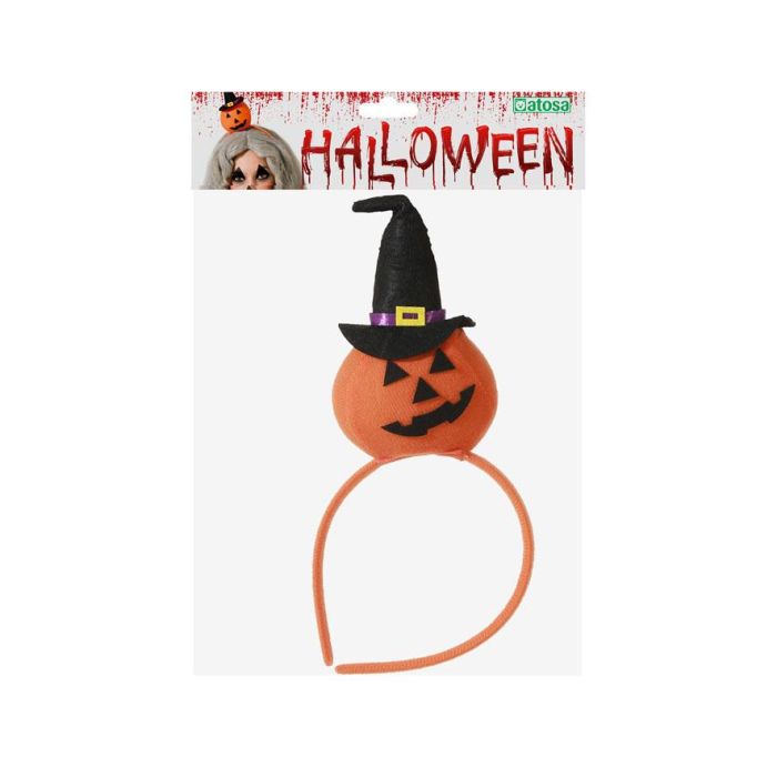 Diadema Halloween Calabaza Bruja Naranja para Niños en Fiestas y Otoño 1