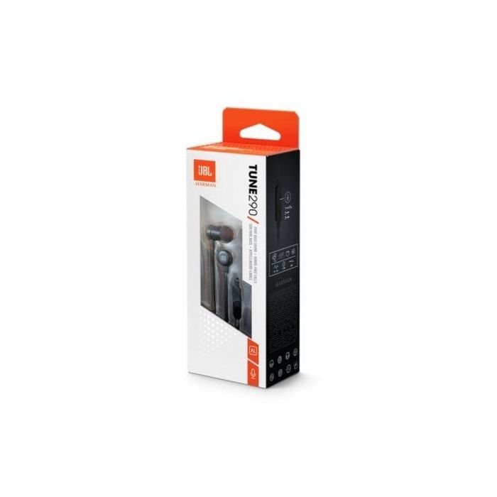 JBL JBLT290BLK Auriculares Intrauditivos Tune 290 con Micrófono, Sonido Pure Bass, Construcción en Aluminio, Negros 2 JBL JBLT290BLK Auriculares Intrauditivos Tune 290 con Micrófono, Sonido Pure Bass, Construcción en Aluminio, Negros 2