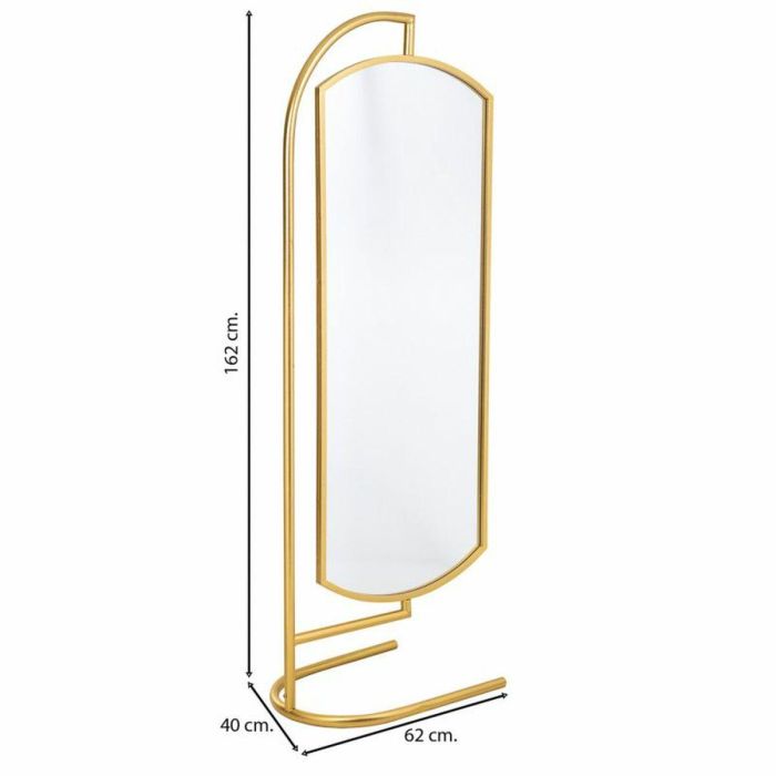 Espejo de pie Alexandra House Living Oro Metal Hierro Espejo 40 x 162 x 62 cm 5