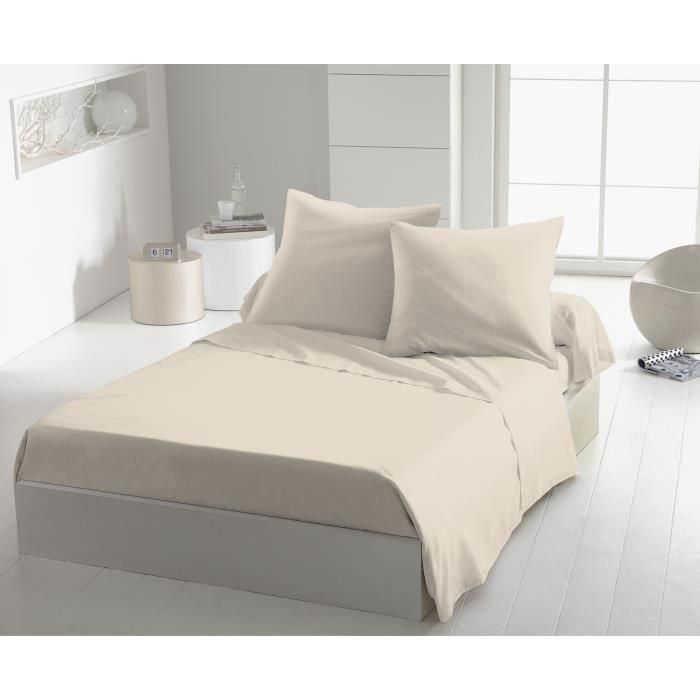 Home Linge Passion HP72086 - Juego de 2 Fundas de Almohada Microfibra 82g - 63x63 cm - Beige Marfil 1