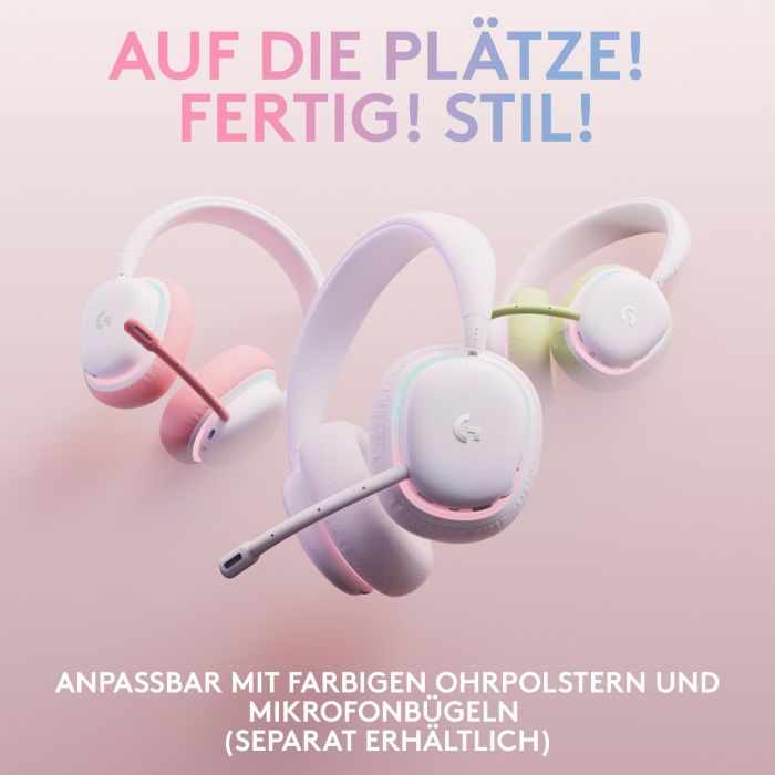 Logitech G G735 Auriculares Inalámbricos LIGHTSPEED/Bluetooth para Gaming, Diadema, Micrófono Extraíble, Blanco Mist 4