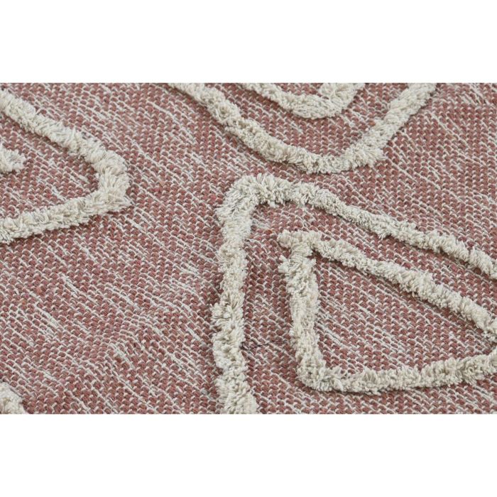 DKD Home Decor Alfombra Urban Algodón y Poliéster Rosa y Blanco 180x120 cm 1300 gsm con Flecos 1 DKD Home Decor Alfombra Urban Algodón y Poliéster Rosa y Blanco 180x120 cm 1300 gsm con Flecos 1