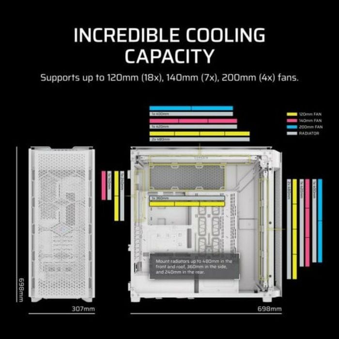 Caja Semitorre ATX Corsair Blanco 6