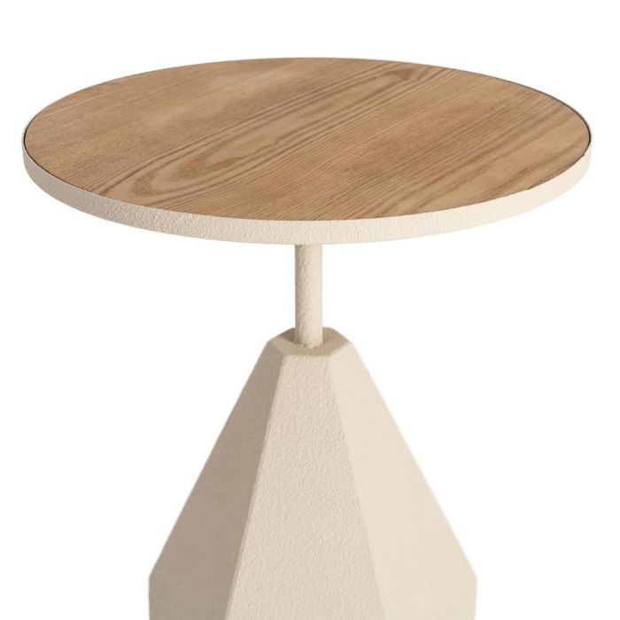 Mesita Crema Metal 45 X 45 X 56 cm