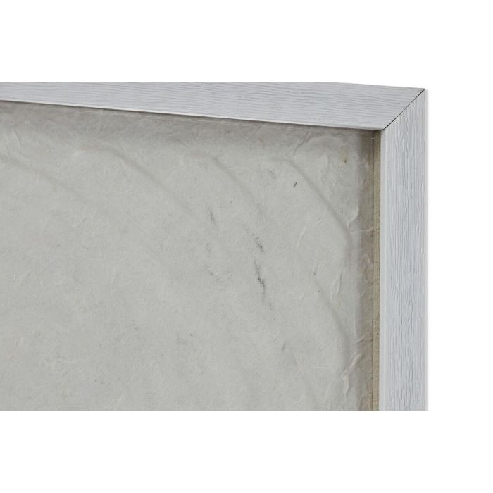 Cuadro Scandi DKD Home Decor Blanco Natural 2 x 35 x 35 cm Set de 2 2